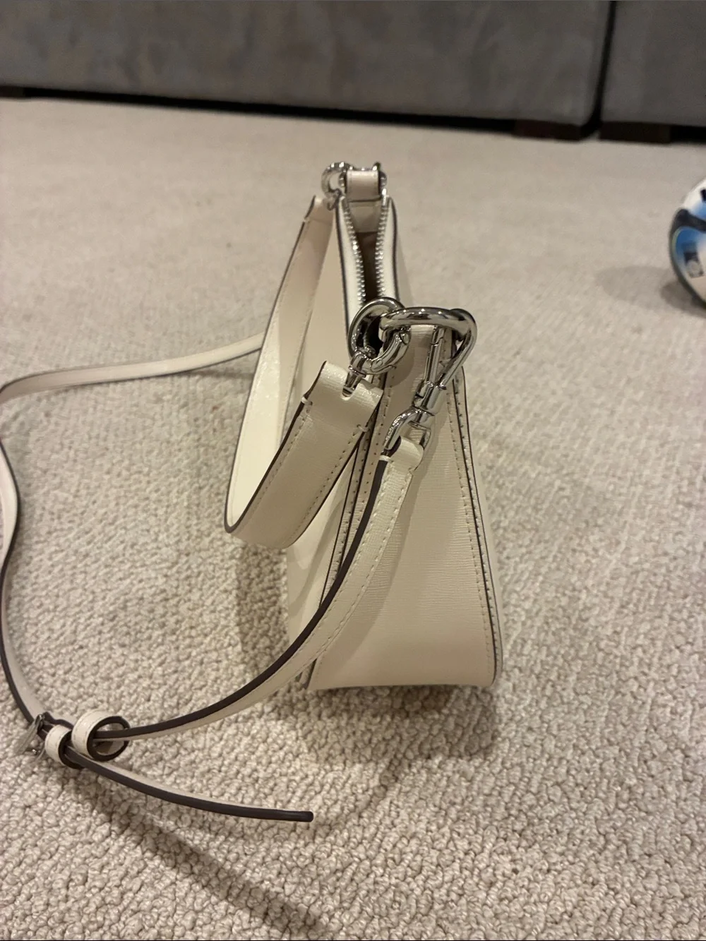 kate spade Cream Pebbled Leather Mini Shoulder bag.